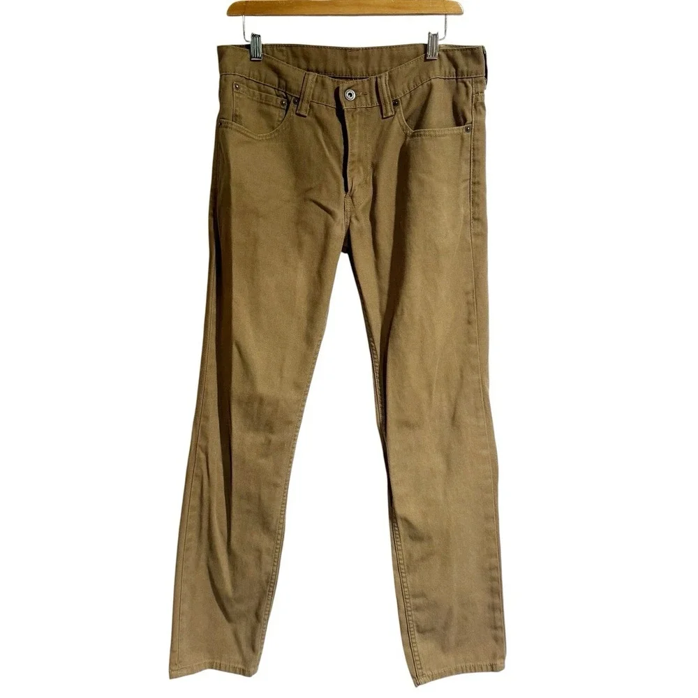 Levi's men's jeans style 511 size 32 x 32 zipper fly brown white tag